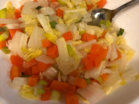 【離乳食完了期】鍋用の野菜で鍋風スープ(レンジで)